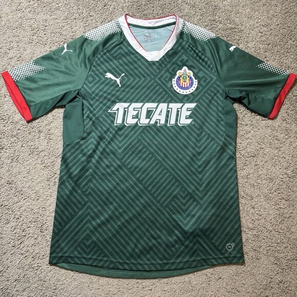 Puma CD Guadalajara Soccer Jersey Green 2017 2018 3rd Kit Men’s M Liga MX Tecate - Picture 1 of 8